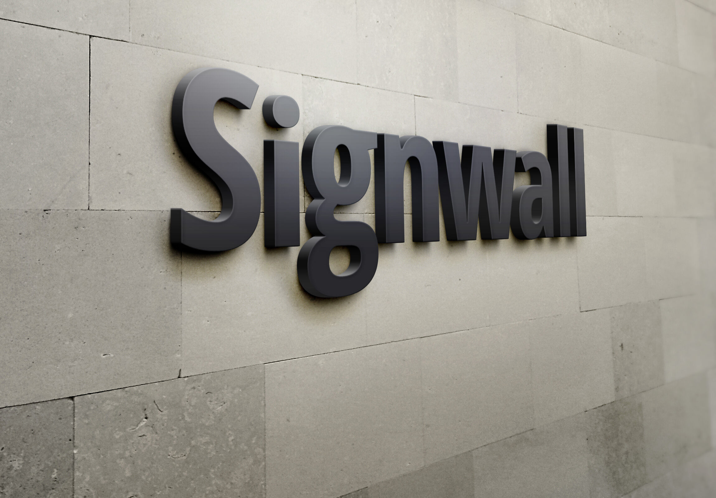 Perspective View of a 3D Wall Logo Mockup / Text Effect