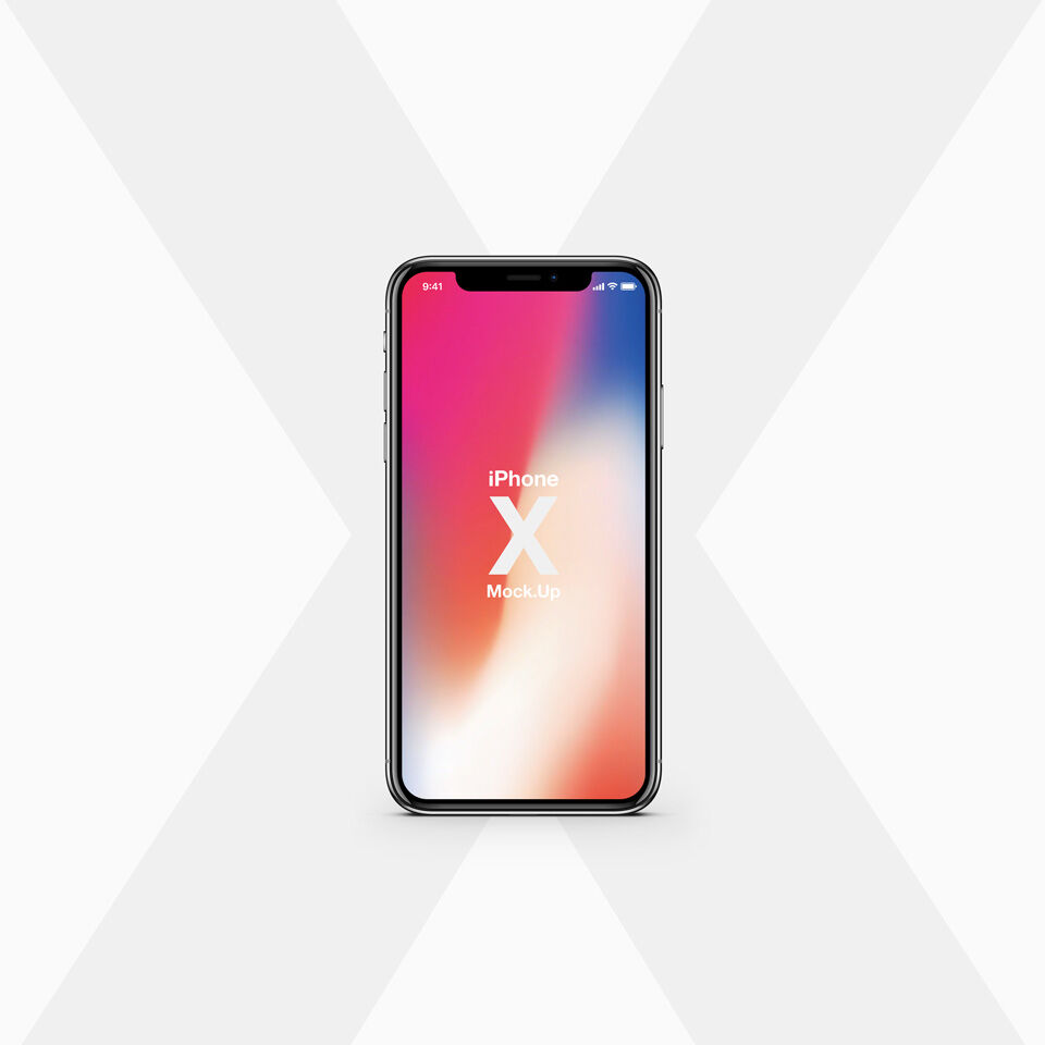 iPhone X Vector Mockup with a Front View preview