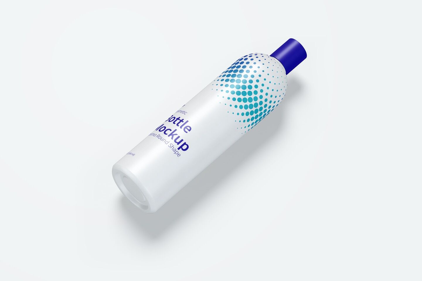 Mockup Displaying Cosmo Round Shape Bottle with Disc Cap