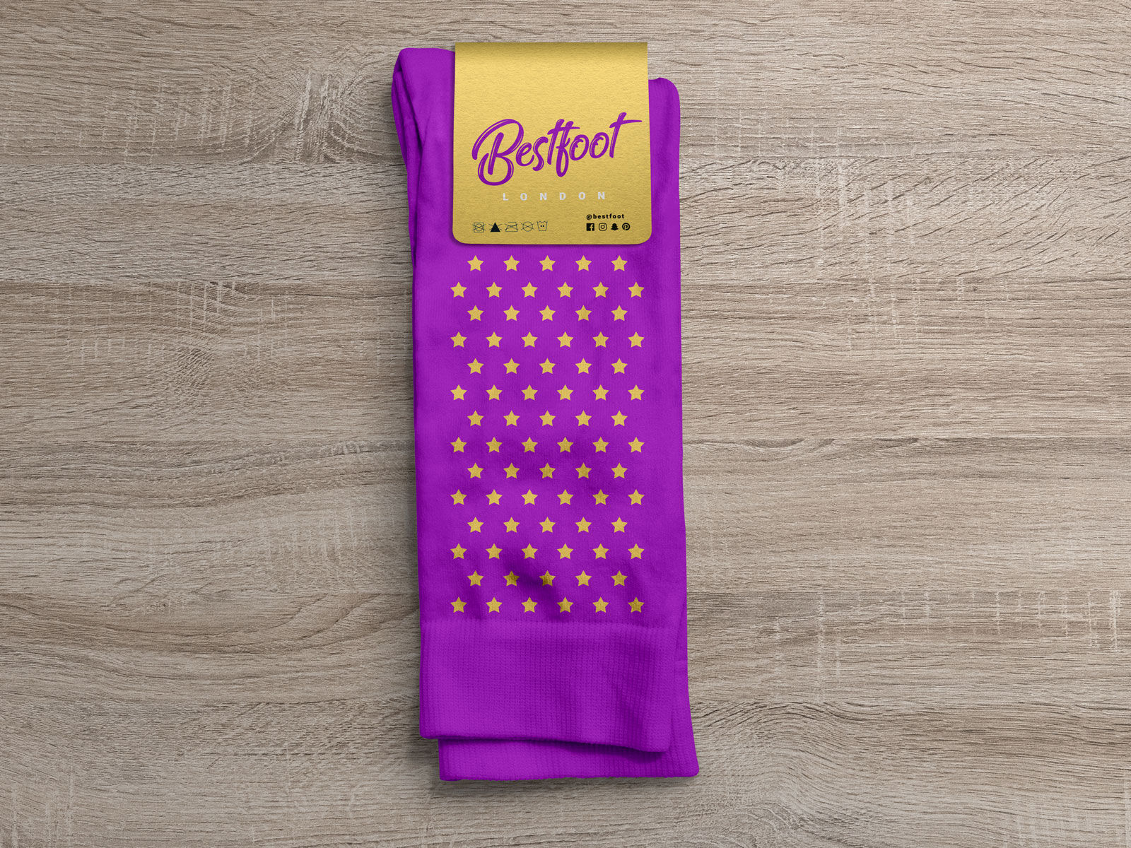 Mockup Showing a Top View of a Pair of Socks