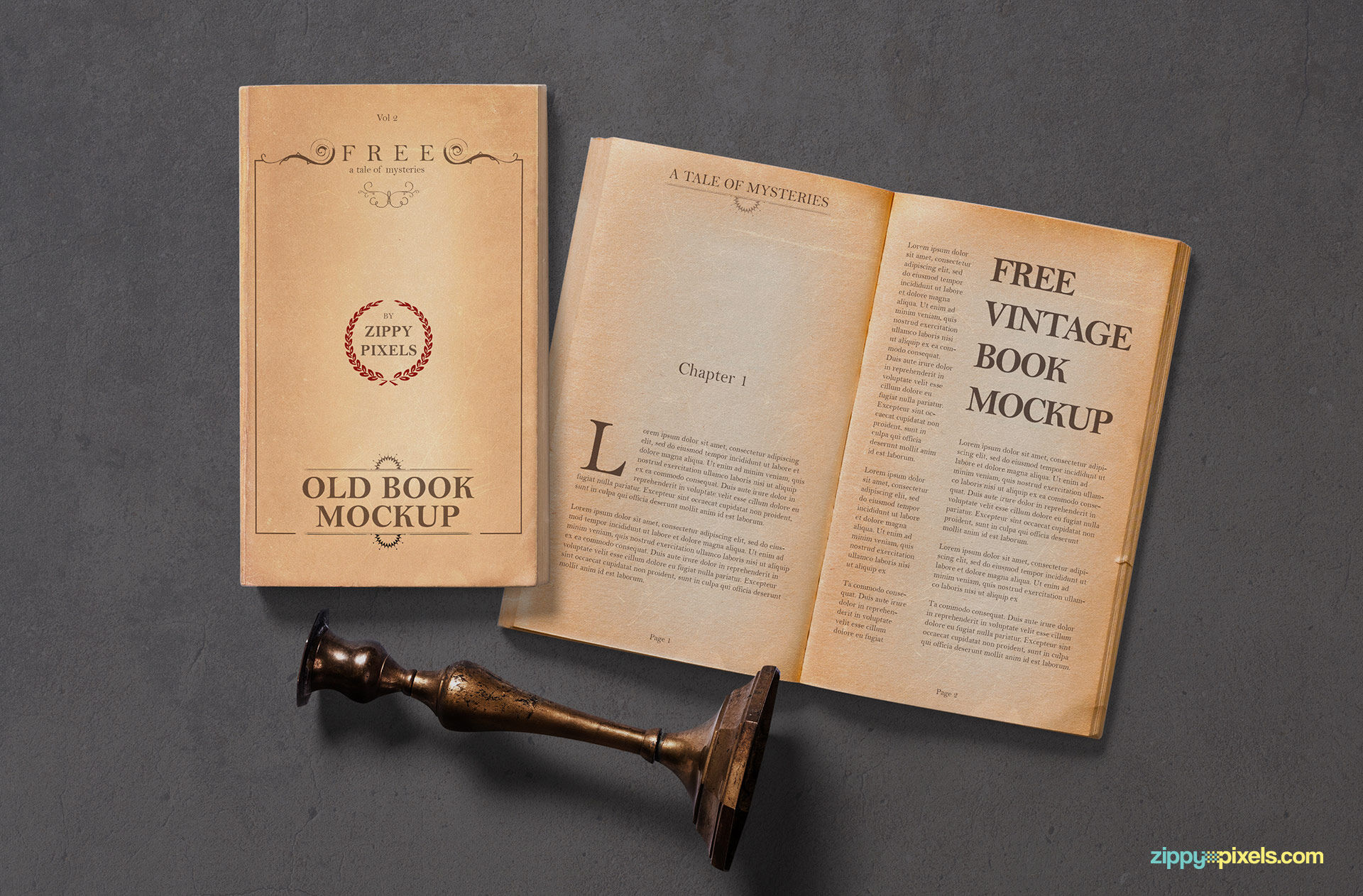 Mockup Featuring a Book with Old Effect preview
