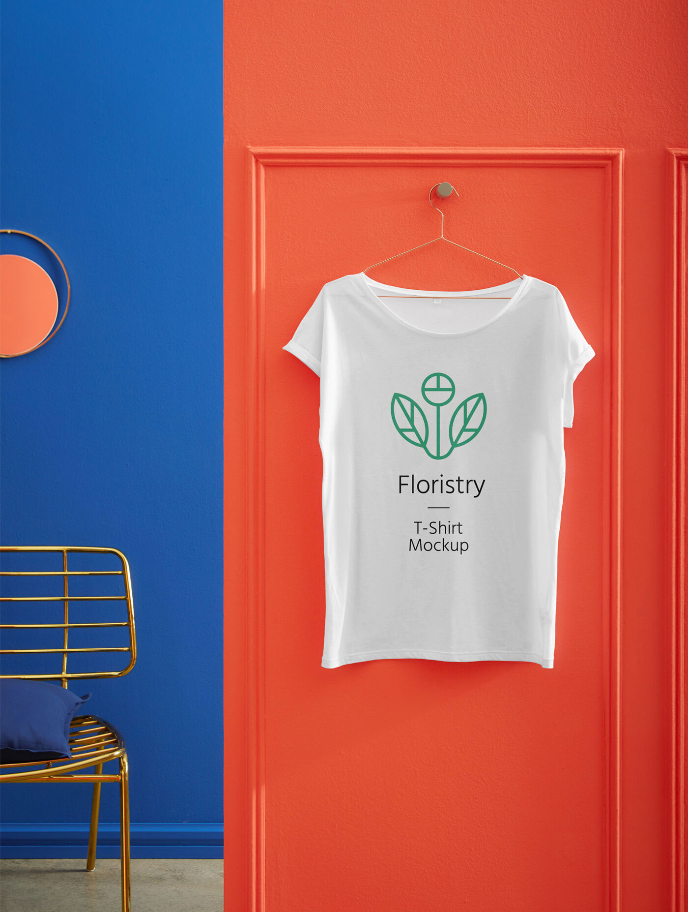 Front View Hanging T-shirt Mockup preview