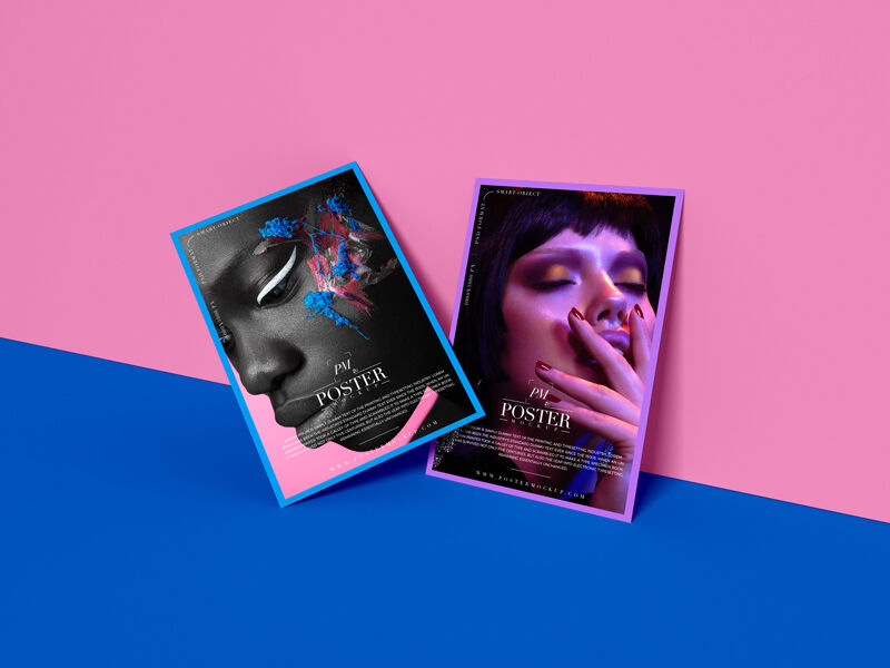 Two Stylish Vertical Posters Mockup preview