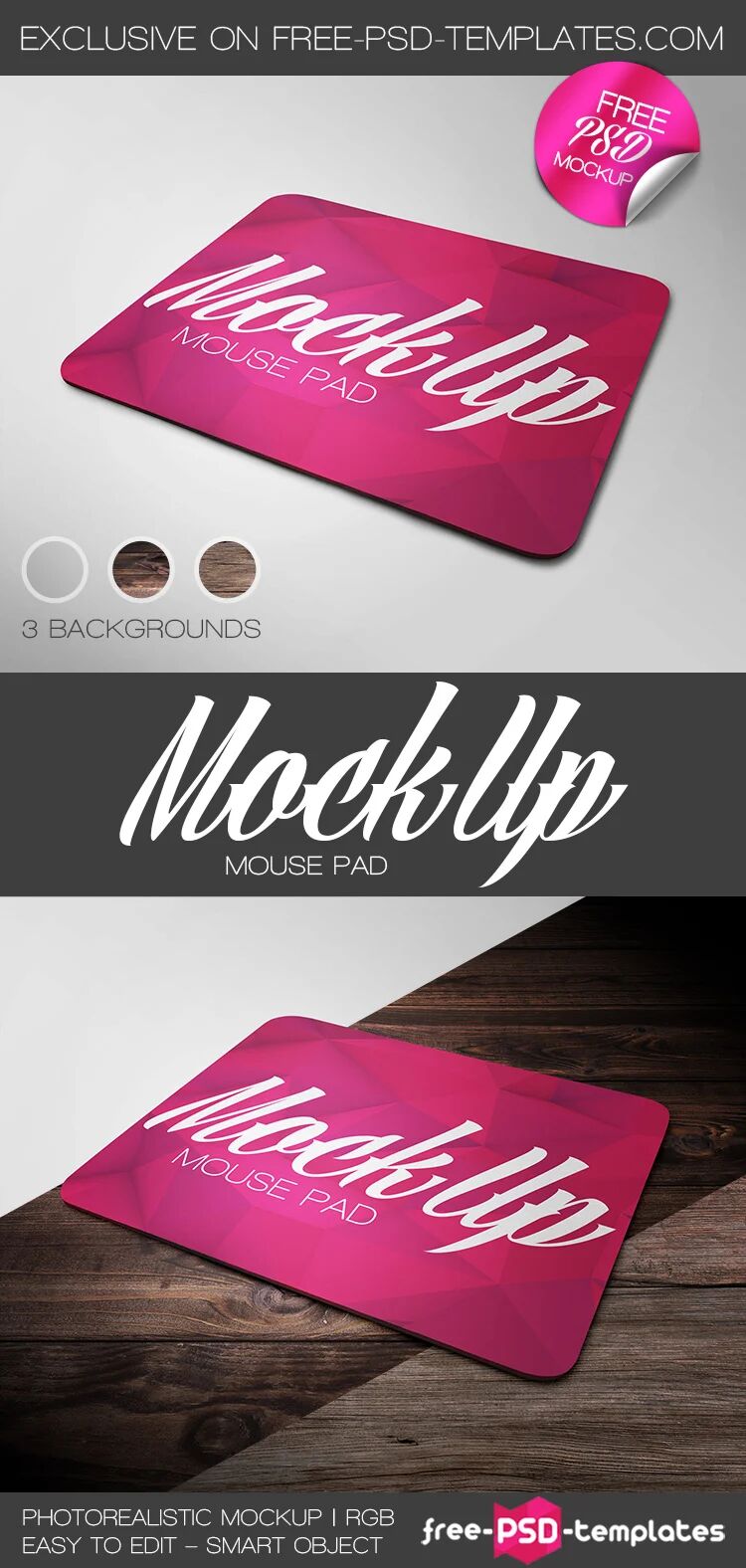 Simple Rectangular Mousepad Mockup preview