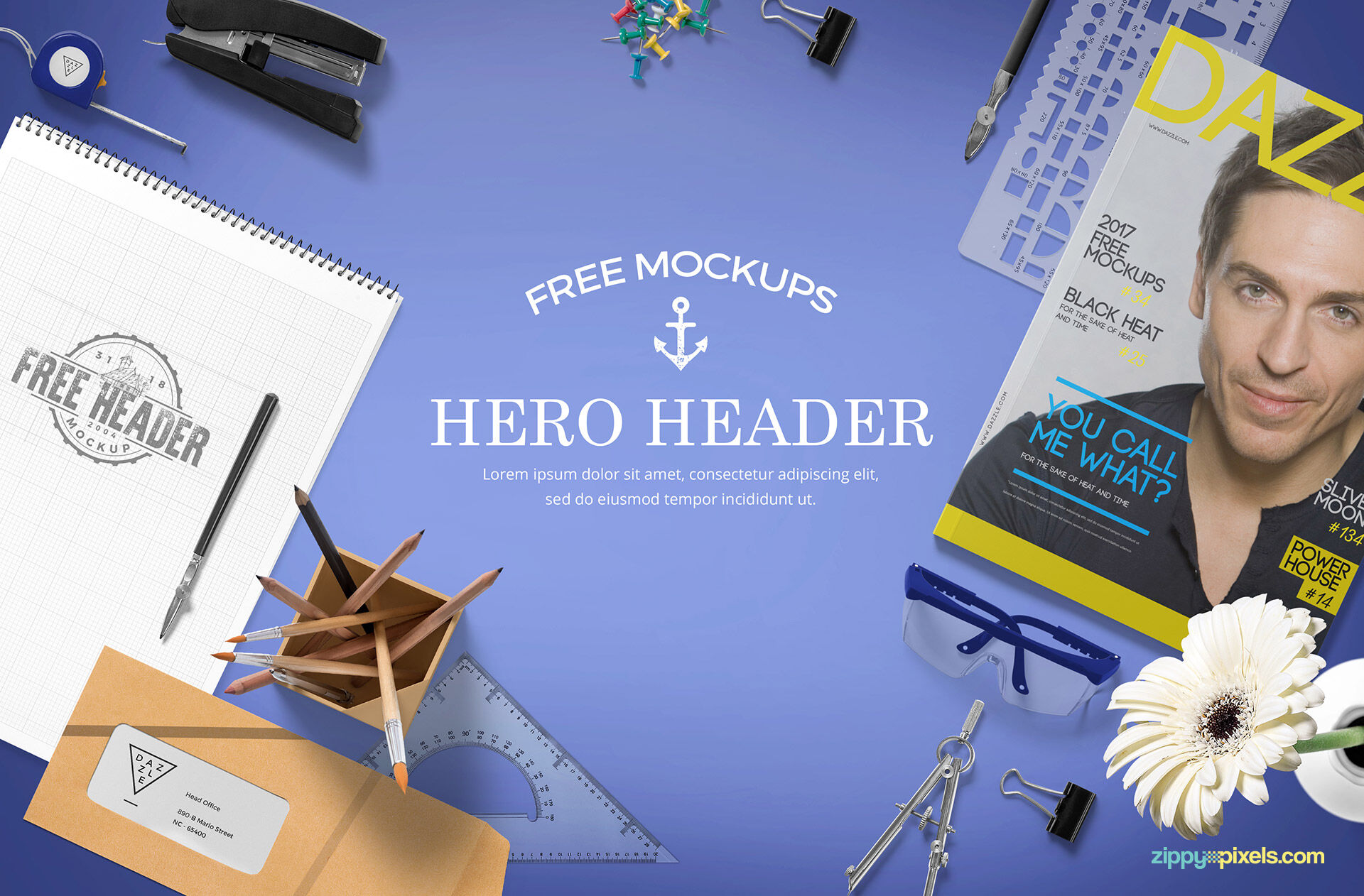 Scene Generator Mockup for Hero Images in Top View