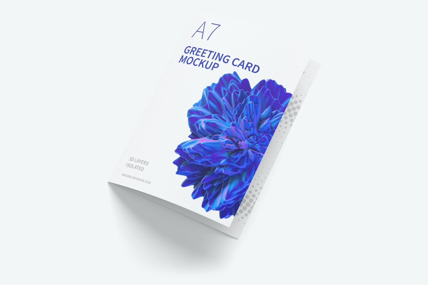 Mockup Showcasing Left Side View of Closed A7 Greeting Card preview