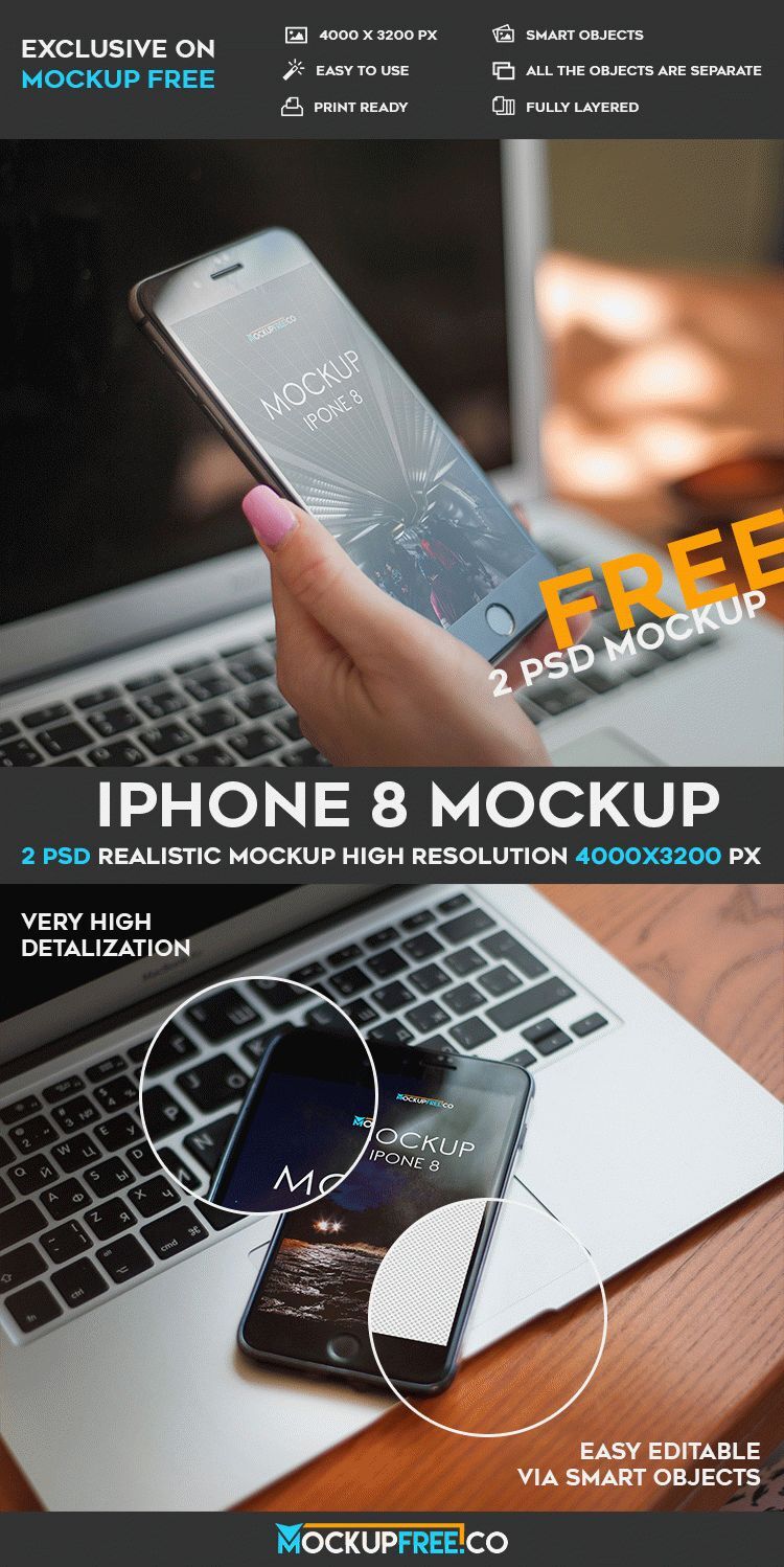 Two Mockups Featuring iPhone in Different Shots preview