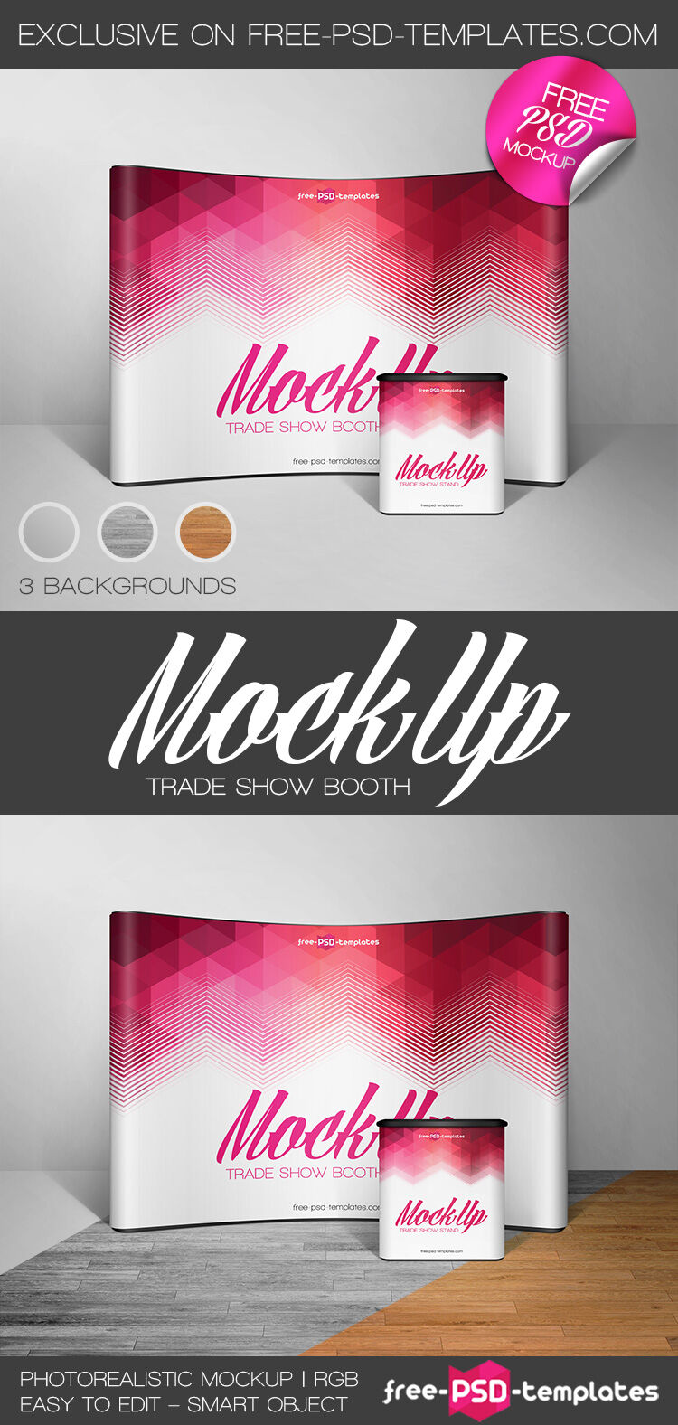 A Curved Trade Show Booth Mockup