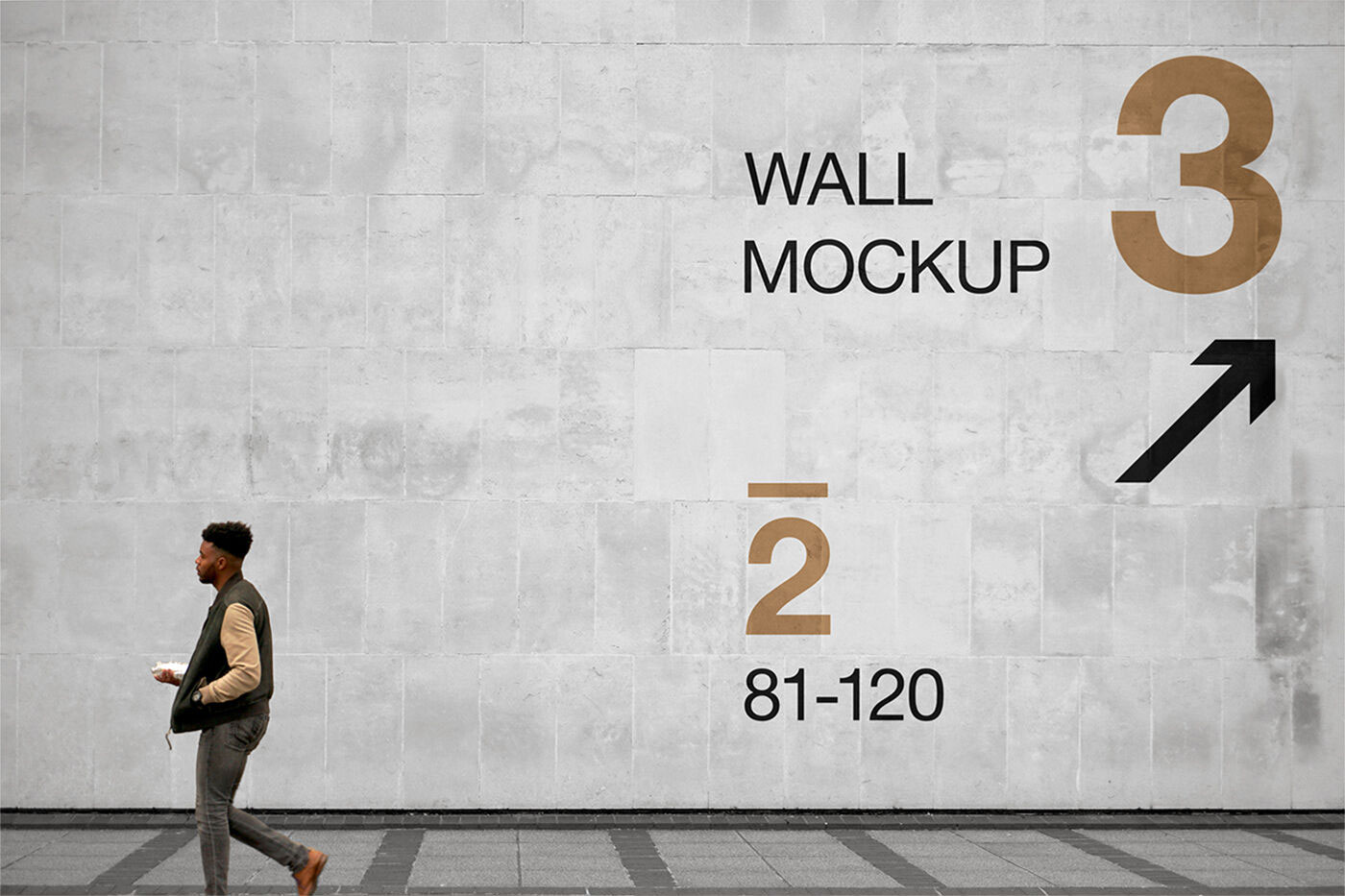 Front View Gray Wall Mockup preview