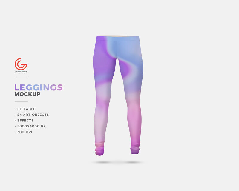 Inflated, Floating Female Leggings Mockup in the Front View preview