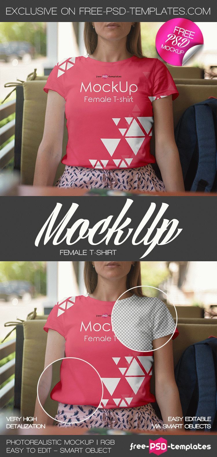 Mockup Featuring a Women’s T-Shirt preview