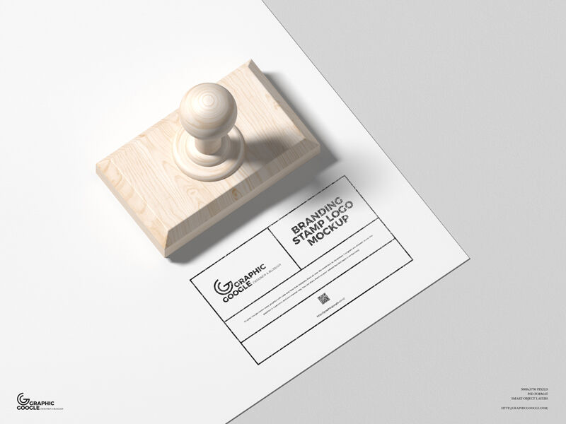 Mockup of Branding Stamp Along with the Logo in Perspective