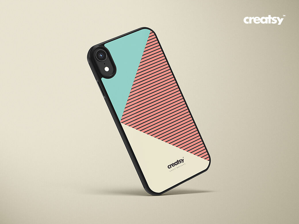 Three Mockups Showcasing iPhone XR Cases
