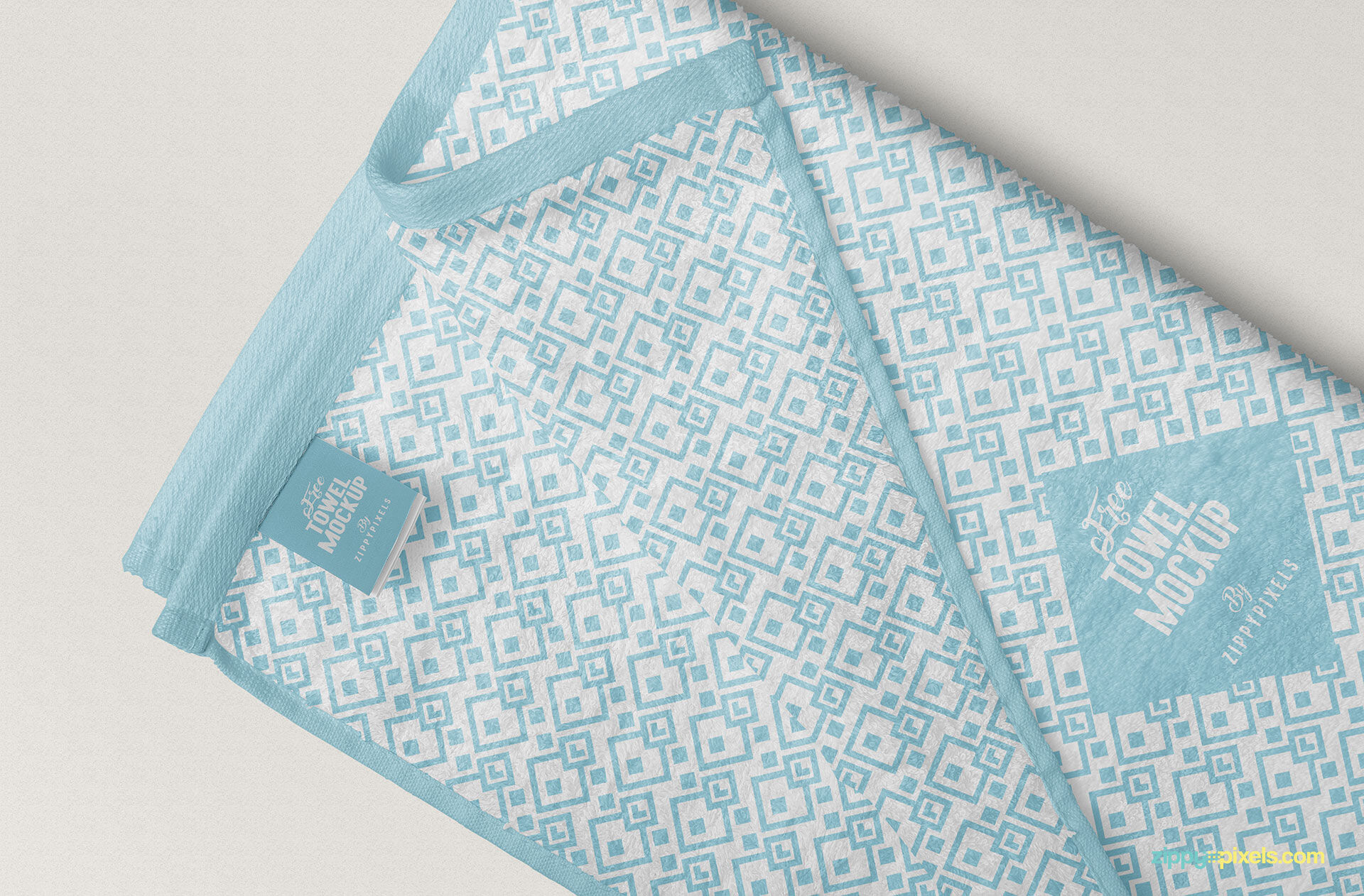 Three Different Towel Mockups in Different Views and Designs