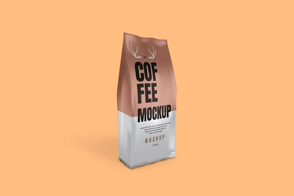 3/4 View of a Coffee Packaging Mockup preview