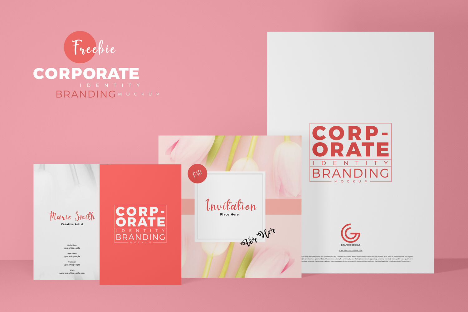 Mockup of Corporate Identity Branding in the Front View preview