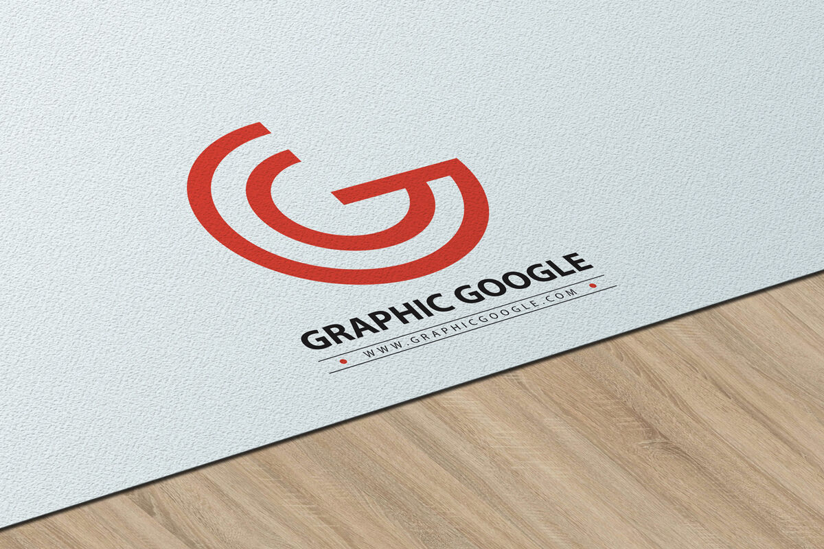 Texture Paper Logo Mockup on Wooden Background preview